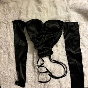 Black Satin Top